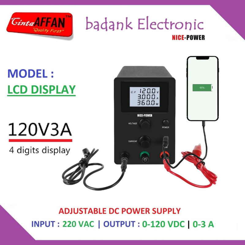 360W NICE POWER Adjustable DC Power Supply 0-120V 0-3A Switching Power Supply